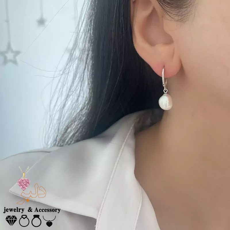 فروش عمده گوشواره مرواریدی با گیره استیل زنانه | رنگ ثابت | گالری دلبر