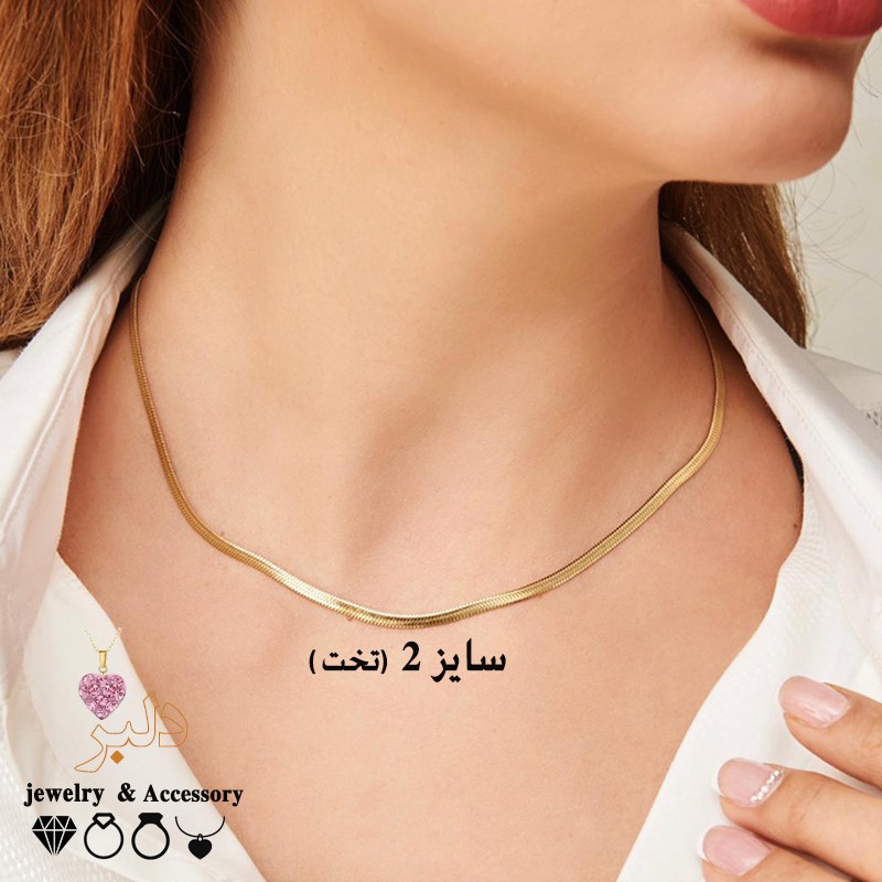 فروش عمده | گردنبند ماری 3.5 میل در 3 رنگ: طلایی نقره ای مشکی