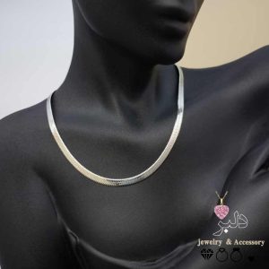 فروش عمده گردنبند ماری نقره ای ضخیم