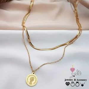 فروش عمده گردنبند 2 لاین ماری و کارتیه عمده