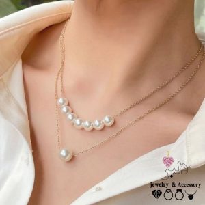 فروش عمده گردنبند زنانه مروارید شِل