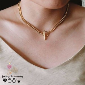 فروش عمده گردنبند کارتیه با قفل تی