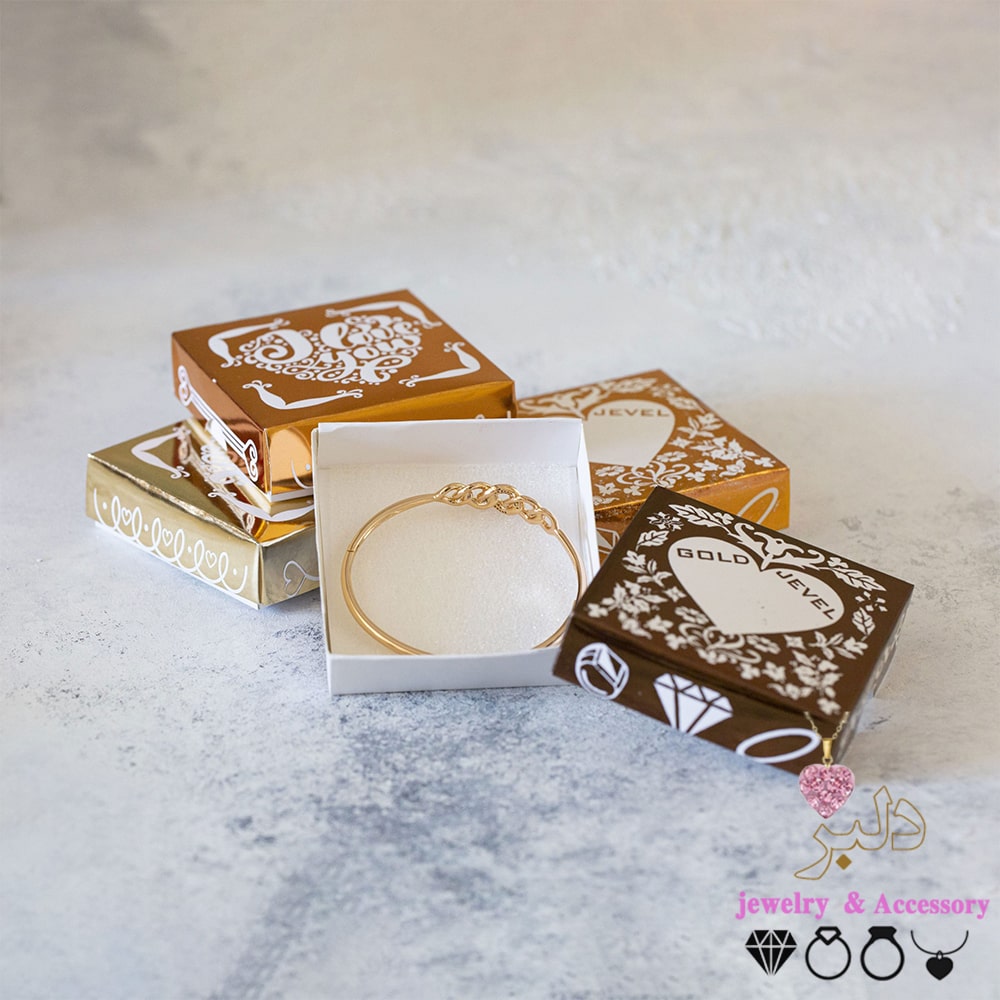 جعبه النگویی مقوایی ۷x۷ با طرح‌بندی رنگی (عمده)