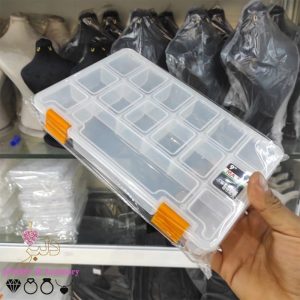 نظم دهنده 15 خانه پلاستیکی درب دار برای ابزار ساخت زیورآلات