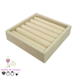 نظم دهنده گوشواره رومیزی 5 لاین با روکش مخمل سبز