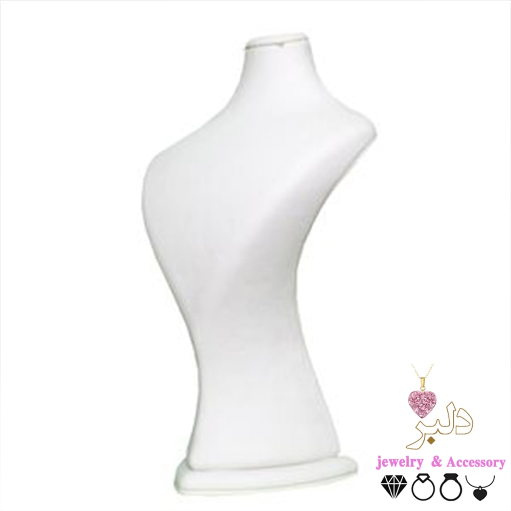 استند بلند ۲۲ سانتی مخمل سفید (کیفیت درجه یک)