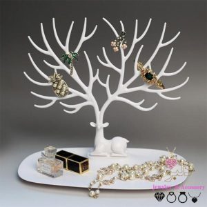 پایه استند نگهدارنده زیورآلات مدل شاخ گوزن سفید با کیفیت برای نمایش گوشواره