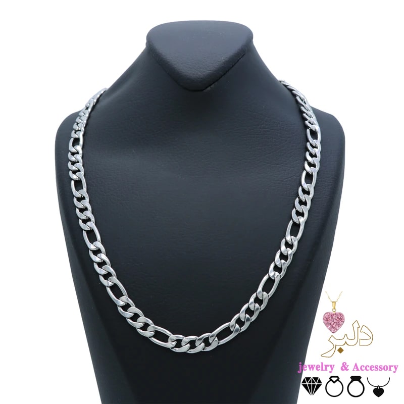 خرید عمده گردنبند فیگارو استیل مردانه ۵۵ سانت