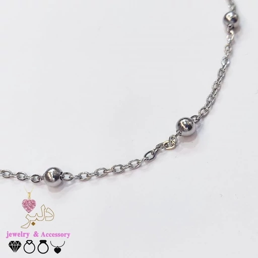 فروش عمده دستبند زنانه استیل سکه الیزابت (مدل دو زنجیره)