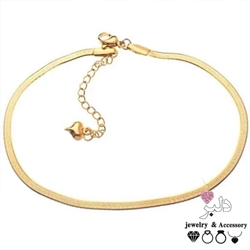 فروش عمده پابند استیل مدل ماری با آویز قلب (رنگ ثابت و ضد حساسیت)
